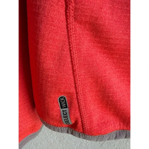 Merrell Select Wick Full Zip Hoodie Womens XL Coral Red Waffle Fleece Jacket - Picture 4 of 10